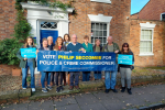 Philip out campaigning in Stratford Upon Avon
