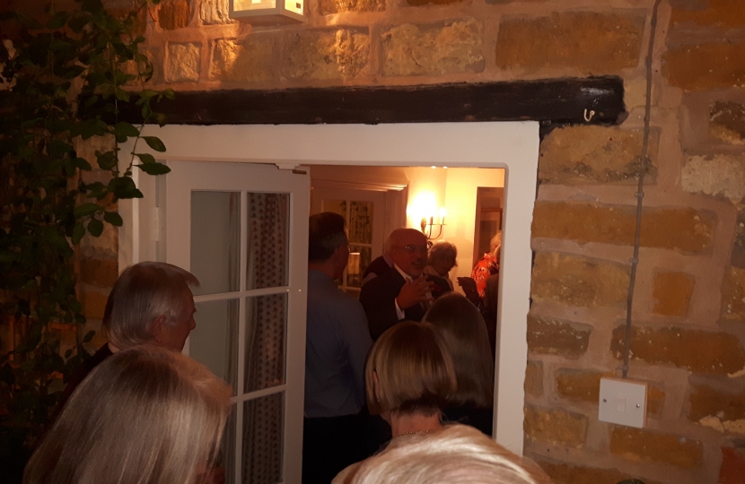 Nadhim Zahawi MP addresses a standing room only event in Brailes
